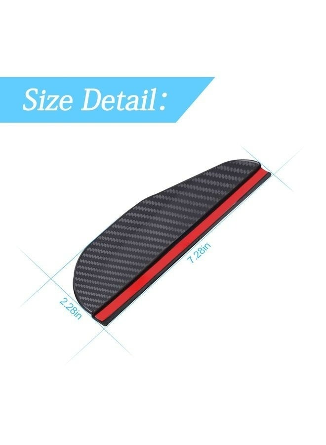 2 Pcs Universal Car Side Mirror Visor Guards Waterproof Carbon Fiber Auto Rain Eyebrows For Cars Trucks SUVs Black Anti Glare Rain Snow Dust Shield For Safe Driving In Bad Weather - Image 3